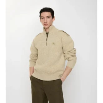 Pullover aus Woll-Kaschmir mit halbem Reißverschluss