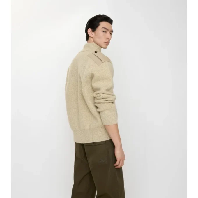 Pullover aus Woll-Kaschmir mit halbem Reißverschluss