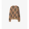 Pullover aus Wolle-Mohair-Mischung mit Karomuster