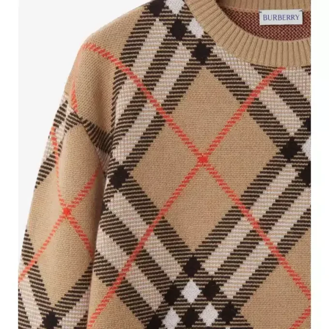 Pullover aus Wolle-Mohair-Mischung mit Karomuster