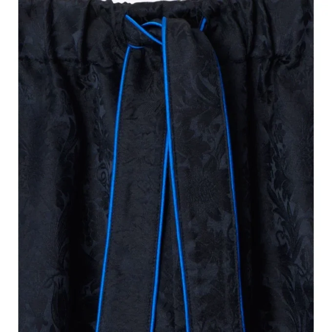 Pyjama-Hose aus Seide mit Sonnenblumenmuster