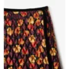 Rock aus gestepptem Nylon mit Geranium-Blatt-Muster