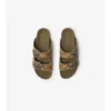 Sandalen aus Wildleder mit Karomuster