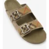 Sandalen aus Wildleder mit Karomuster