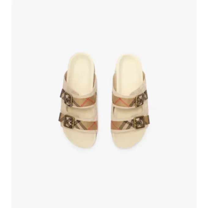 Sandalen „Urchin“ aus Wildleder mit Karomuster