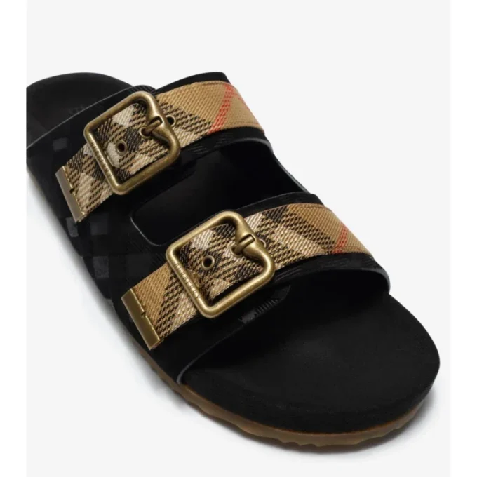 Sandalen „Urchin“ aus Wildleder mit Karomuster