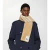 Schmal karierter Shearling-Schal