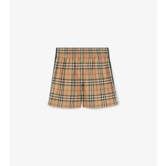 Shorts aus Stretch-Baumwolle mit Karomuster