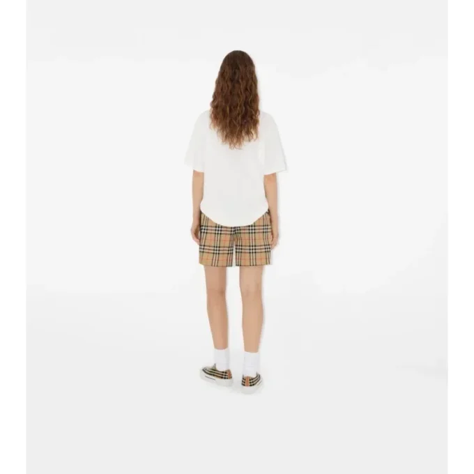 Shorts aus Stretch-Baumwolle mit Karomuster
