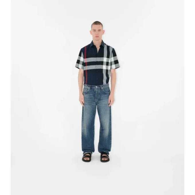 Slim-Fit-Hemd aus Baumwolle mit Karomuster