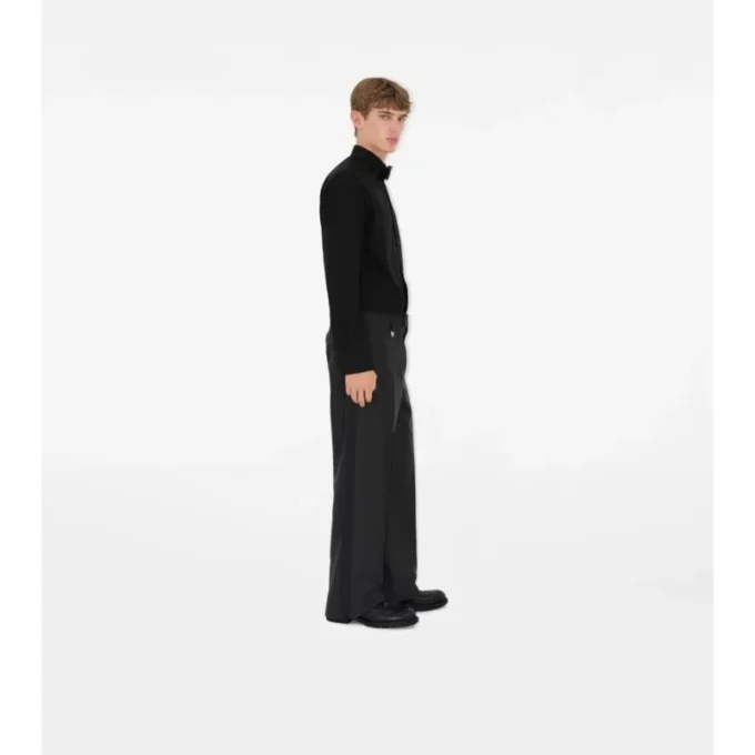Slim-Fit-Smokinghemd aus Baumwoll-Seide
