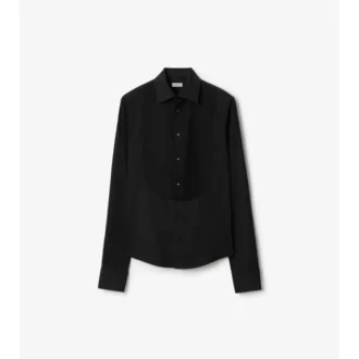 Slim-Fit-Smokinghemd aus Baumwolle