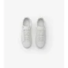 Sneaker aus geprägtem Leder mit Karomuster