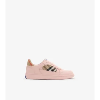 Sneaker aus Leder mit Karomuster