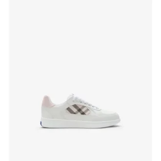 Sneaker aus Leder mit Karomuster