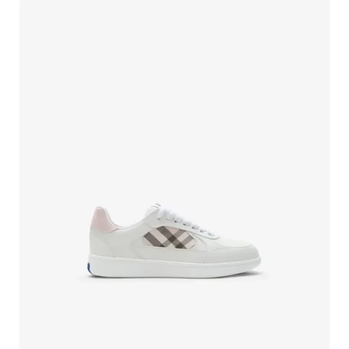 Sneaker aus Leder mit Karomuster