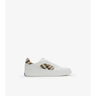 Sneaker aus Leder mit Karomuster