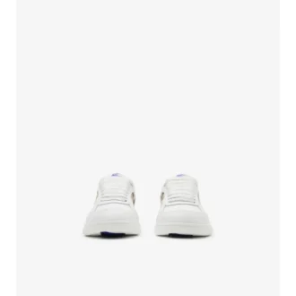 Sneaker aus Leder mit Karomuster