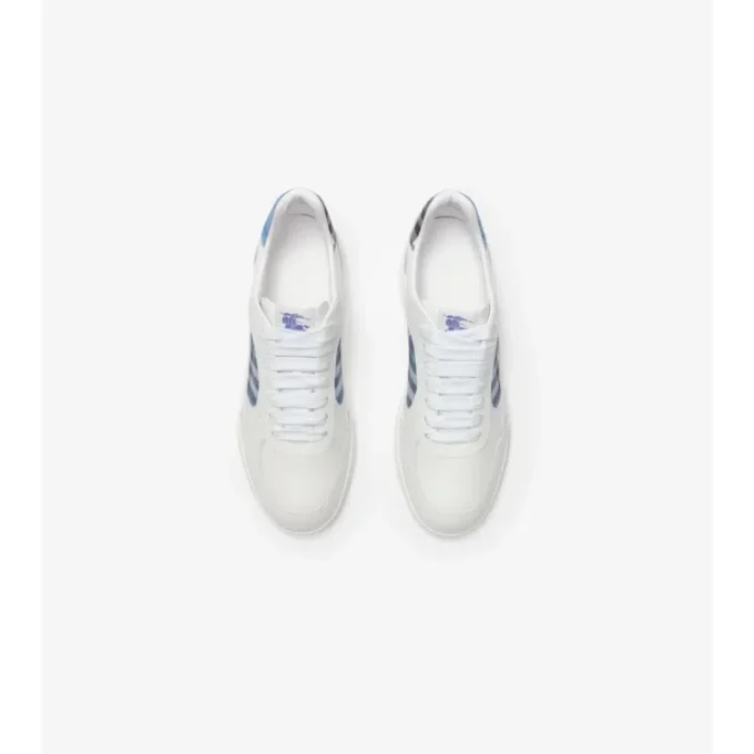 Sneaker aus Leder mit Karomuster