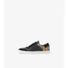 Sneaker aus Leder, Wildleder und Karomuster