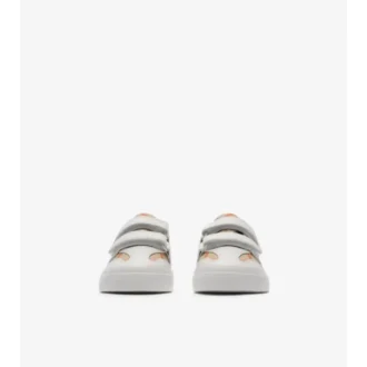 Sneaker mit Karomuster und Leder