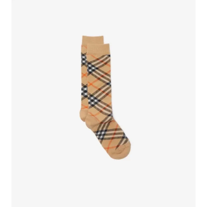 Socken aus Baumwollmischung mit Karomuster
