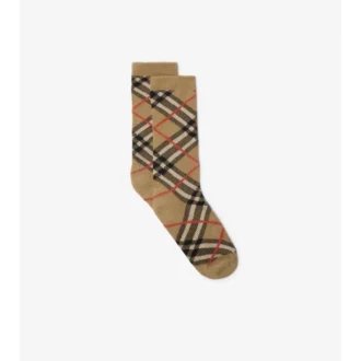 Socken aus Baumwollmischung mit Karomuster