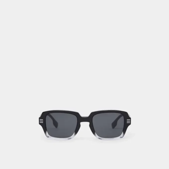 Sonnenbrille mit rechteckigem Rahmen und Logo-Detail