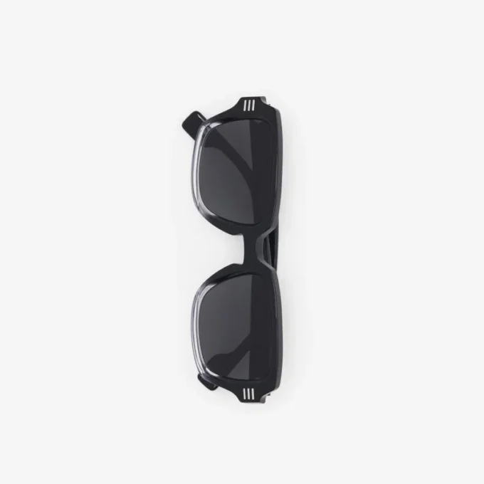 Sonnenbrille mit rechteckigem Rahmen und Logo-Detail
