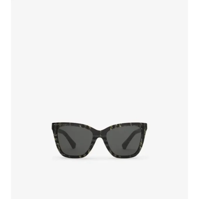 Square-Sonnenbrille mit Karomuster 