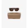 Square-Sonnenbrille mit Karomuster