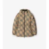 Steppjacke mit Kapuze aus Nylon im Burberry-Karomuster