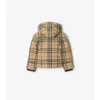 Steppjacke mit Kapuze im Burberry-Karomuster