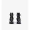 Stiefel mit Karomuster und Lederabsatz