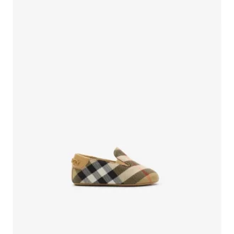 Stiefeletten aus Nylon-Mischgewebe mit Karomuster