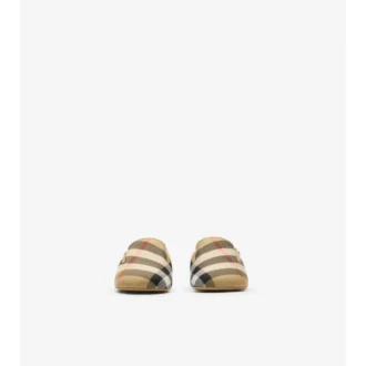 Stiefeletten aus Nylon-Mischgewebe mit Karomuster