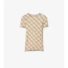 T-Shirt aus Stretch-Baumwolle mit Karomuster