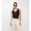 Tanktop aus Baumwollmischung mit Karomuster