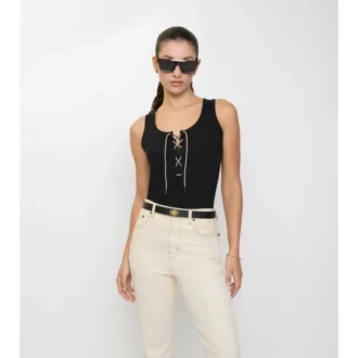 Tanktop aus Baumwollmischung mit Karomuster