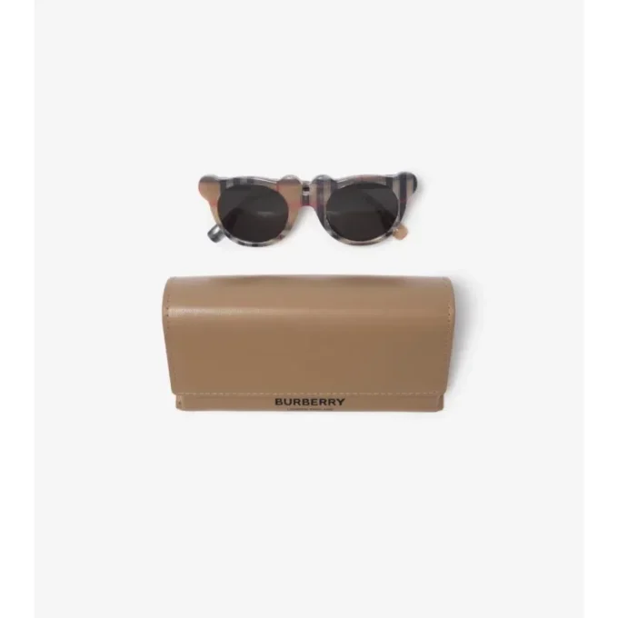 Teddybär-Sonnenbrille mit Karomuster