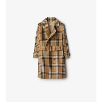 Trench Coat aus Baumwolltwill mit Karomuster