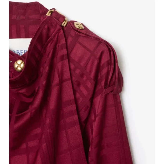 Trench Coat aus Seide mit Karomuster