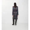 Trenchcoat-Kleid aus Viskose mit Karomuster und Gürtel
