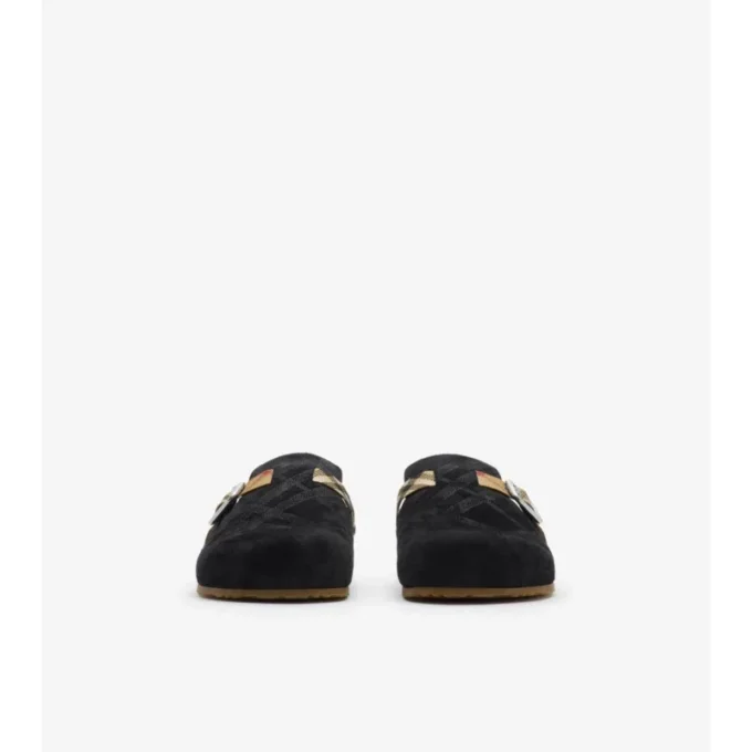 Urchin-Clogs aus Wildleder mit Karomuster