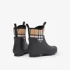 Vintage Check-Neopren- und Gummi-Regenstiefel