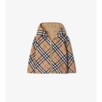 Wendbare Jacke aus Baumwollmischung mit Karomuster