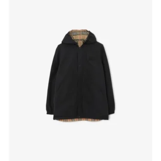 Wendbare Kapuzenjacke aus Nylon mit Karomuster