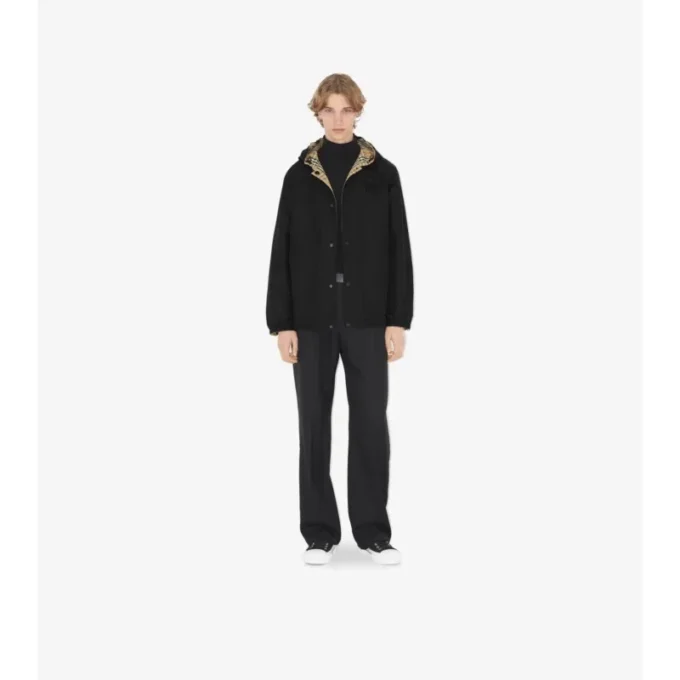 Wendbare Kapuzenjacke aus Nylon mit Karomuster