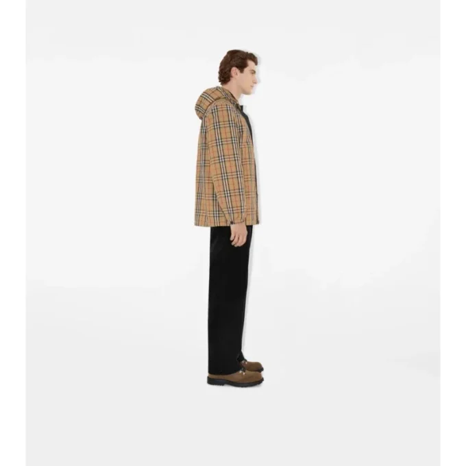 Wendbare Kapuzenjacke aus Nylon mit Karomuster