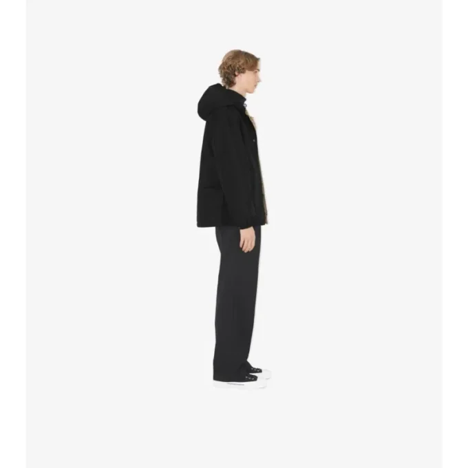 Wendbare Kapuzenjacke aus Nylon mit Karomuster